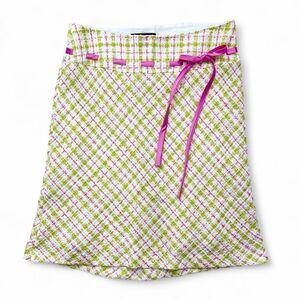 Y2K Boucle Ribbon Skirt Karen Kane Petites 8 Academia Coquette Legally Blonde